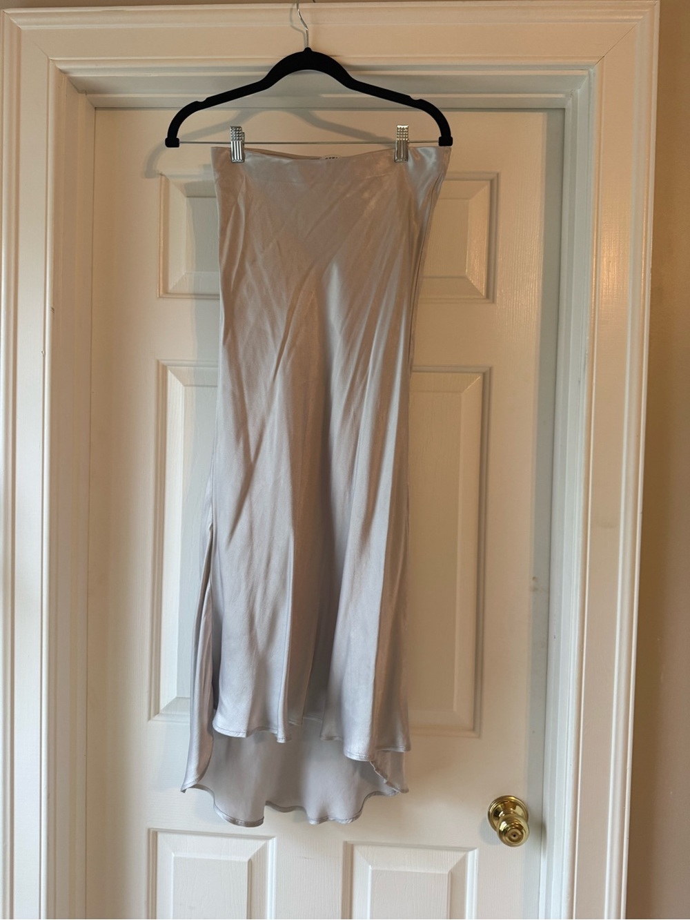 Steles silver Satin Midi Skirt, M